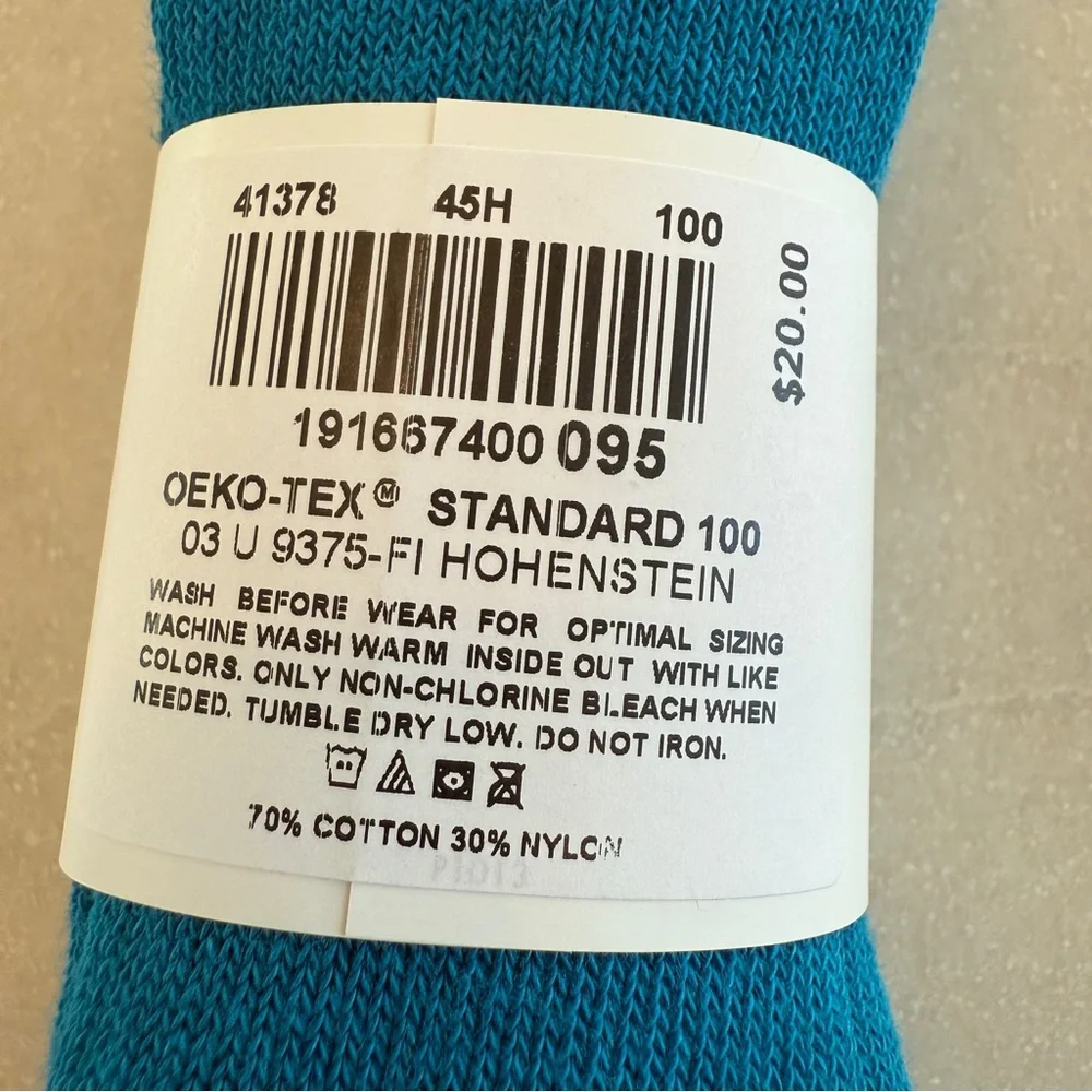 NWT Hanna Andersson Bright Kids Basics Footed Tights – Girls Size 4 Teal